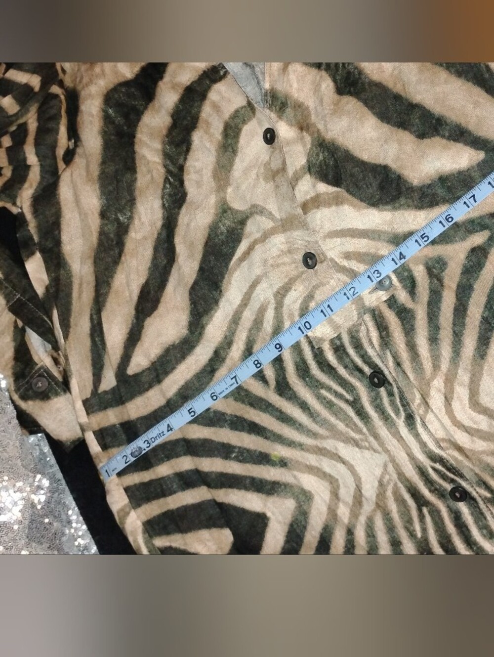 Massimo Dutti 100% Linen Zebra Print Dress. Black And Brown. New With Tags. M - Picture 6 of 10